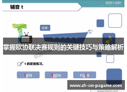 掌握欧协联决赛规则的关键技巧与策略解析 掌握欧协联决赛规则的关键技巧与策略解析